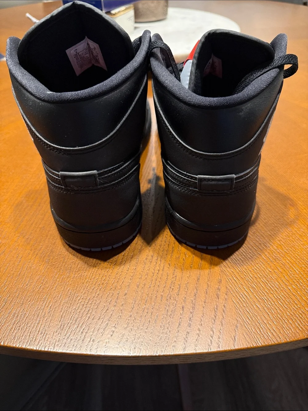 Jordan Black and Red High-Top Sneakers